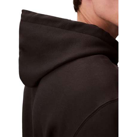 Sweat en coton noir uni avec une coupe droite et une capuche - Image 6
