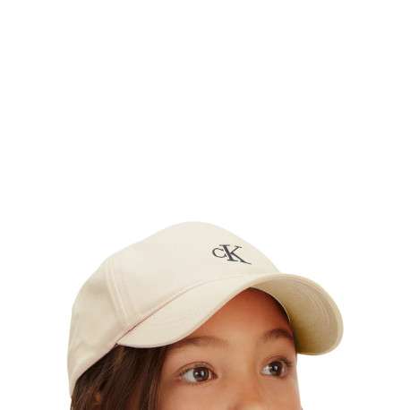 Casquette en coton biologique écrue unie avec une fermeture à scratch - Image 2