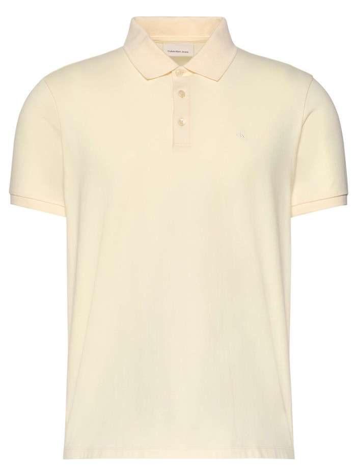 Polo en coton jaune uni...