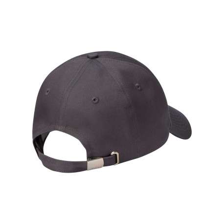 Casquette en coton marine uni avec logo et fermeture strapback - Image 2