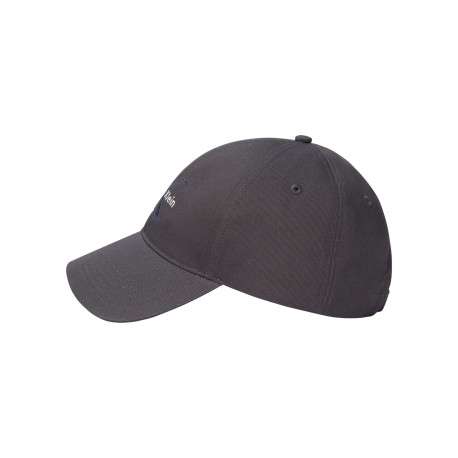 Casquette en coton marine uni avec logo et fermeture strapback - Image 3