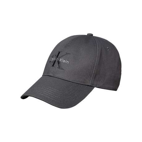 Casquette en coton anthracite uni avec logo et fermeture strapback - Image 3