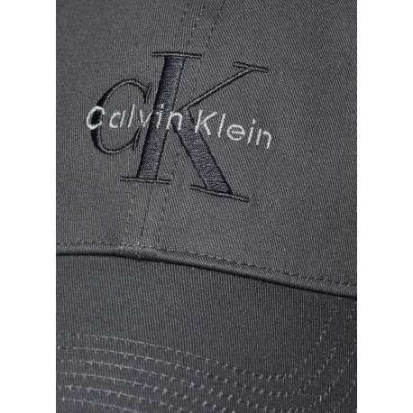 Casquette en coton anthracite uni avec logo et fermeture strapback - Image 4