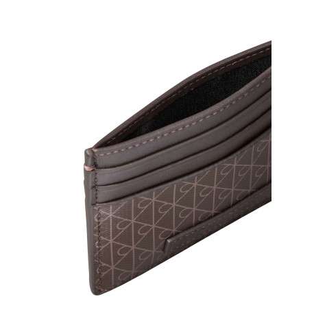 Porte-cartes marron avec un revêtement à motifs monogrammes - Image 3