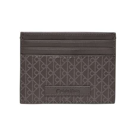 Porte-cartes marron avec un revêtement à motifs monogrammes - Image 4