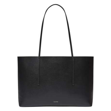 Sac shopping noir uni muni d'une anse et d'une pochette à zip - Image 5