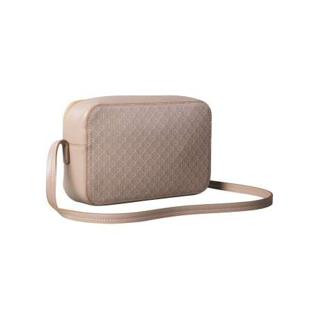Sac taupe avec des motifs monogrammes et muni d'une bandoulière - Image 2