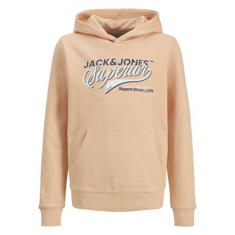 Sweat en coton mélangé pêche à coupe droite orné d'un imprimé de la marque