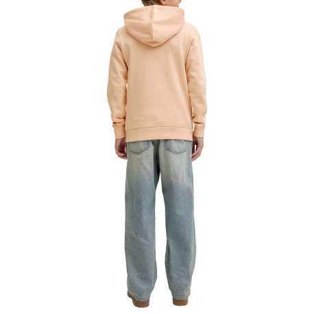 Sweat en coton mélangé pêche à coupe droite orné d'un imprimé de la marque - Image 4