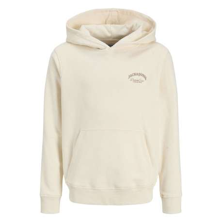 Sweat en coton écru à coupe droite orné d'un imprimé de la marque