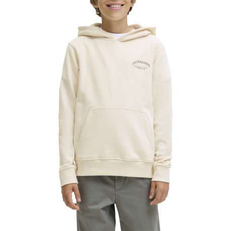 Sweat en coton écru à coupe droite orné d'un imprimé de la marque - Image 3