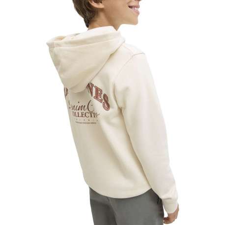 Sweat en coton écru à coupe droite orné d'un imprimé de la marque - Image 4