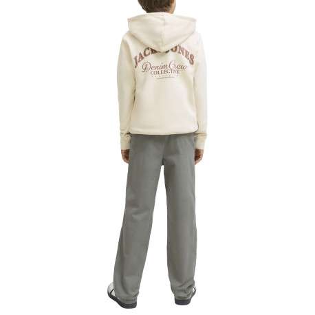 Sweat en coton écru à coupe droite orné d'un imprimé de la marque - Image 5