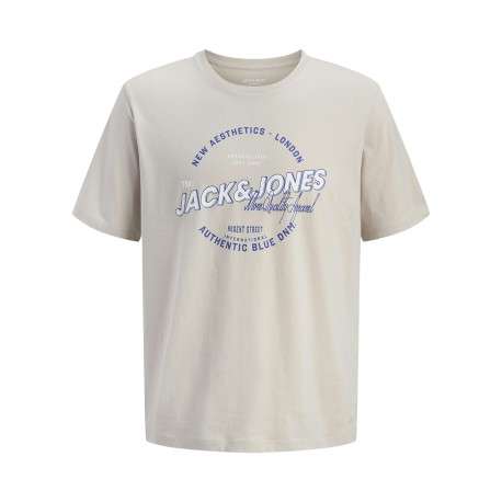 T-shirt en coton biologique beige orné d'un imprimé de la marque