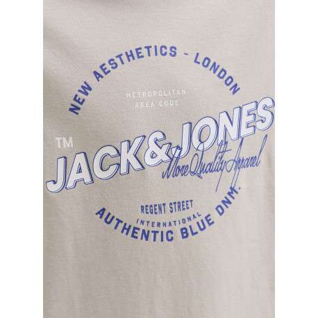 T-shirt en coton biologique beige orné d'un imprimé de la marque - Image 2