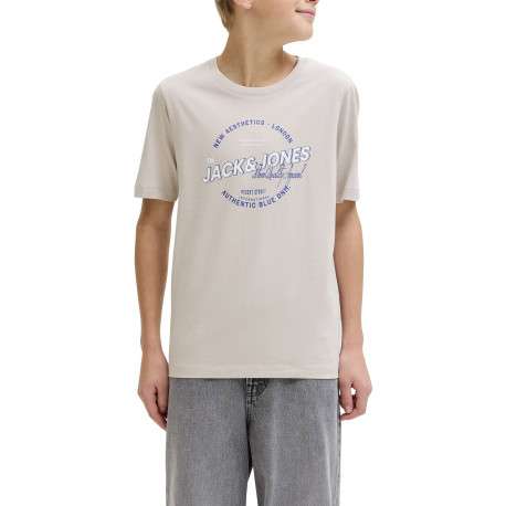 T-shirt en coton biologique beige orné d'un imprimé de la marque - Image 3