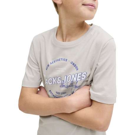 T-shirt en coton biologique beige orné d'un imprimé de la marque - Image 5