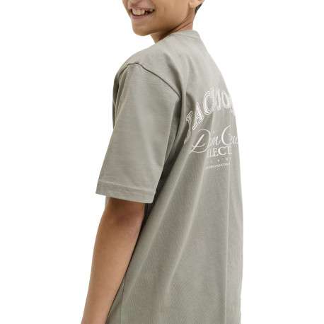 T-shirt en coton kaki orné d'un imprimé de la marque oversize dans le dos - Image 6