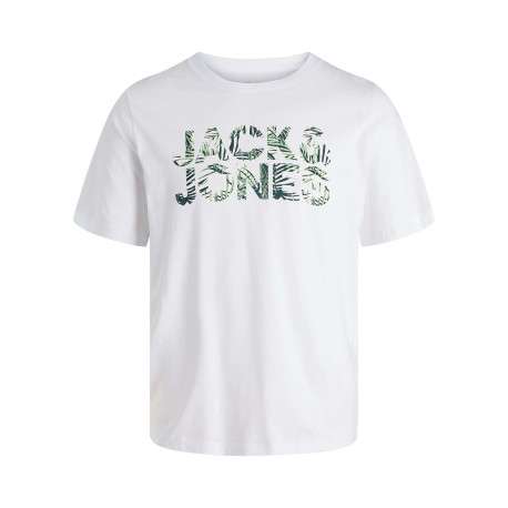 T-shirt en coton biologique blanc orné d'un imprimé de la marque