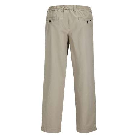 Pantalon Karl Lawrence en coton beige pourvu d'une taille élastiquée - Image 2