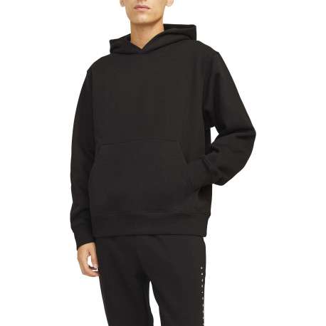 Sweat en coton noir à coupe droite pourvu d'un col à capuche - Image 2