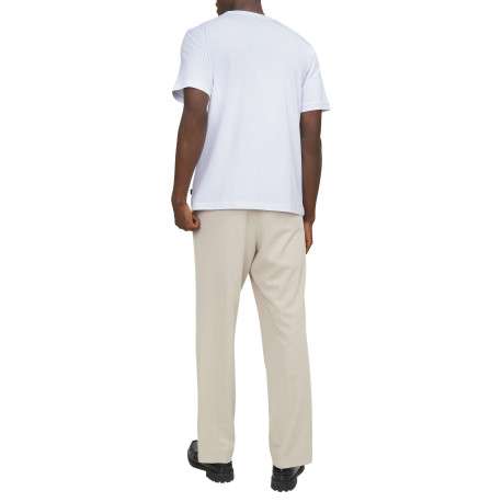 T-shirt en coton biologique blanc à coupe droite et de manches courtes - Image 3