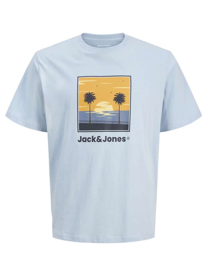 T-shirt en coton bleu clair...
