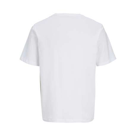 T-shirt en coton blanc pourvu d'une coupe droite et d'un col rond - Image 2