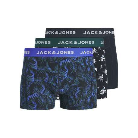 Lot de 3 boxers en coton biologique noirs pourvus du nom de la marque