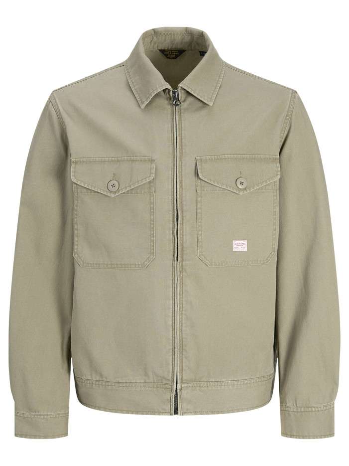 Blouson en coton kaki à...