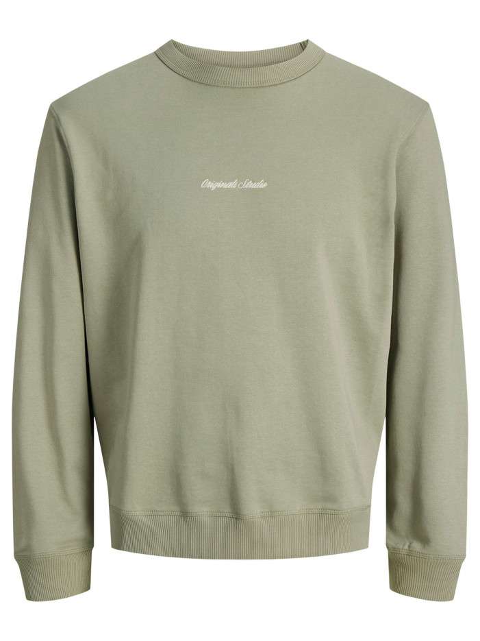 Sweat en coton olive pourvu...