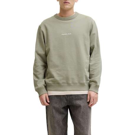 Sweat en coton olive pourvu d'un col rond et de manches longues - Image 3