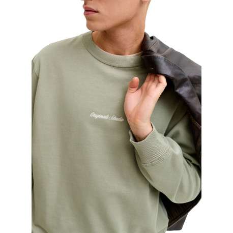 Sweat en coton olive pourvu d'un col rond et de manches longues - Image 5