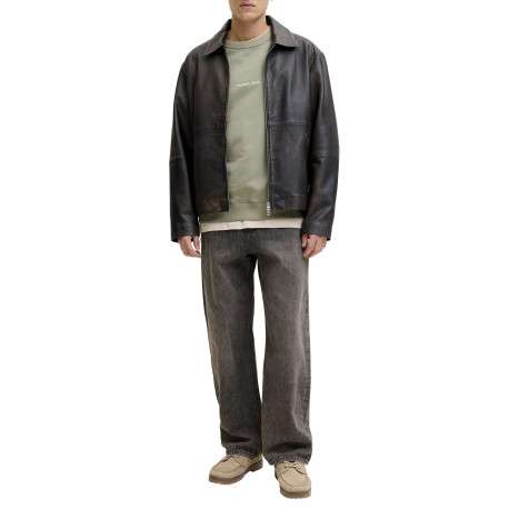 Sweat en coton olive pourvu d'un col rond et de manches longues - Image 7