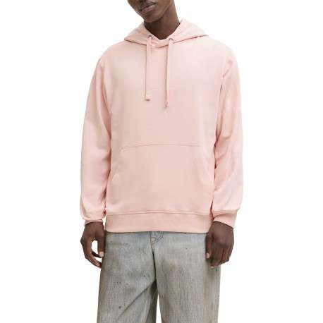 Sweat en coton pêche à coupe droite pourvu d'un col à capuche - Image 2