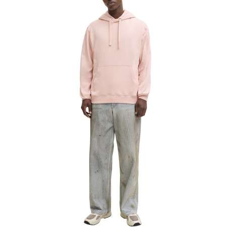 Sweat en coton pêche à coupe droite pourvu d'un col à capuche - Image 6
