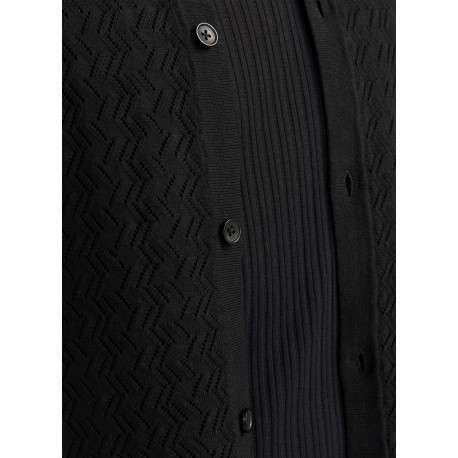 Polo noir à coupe droite pourvu d'un col à revers et de manches courtes - Image 2