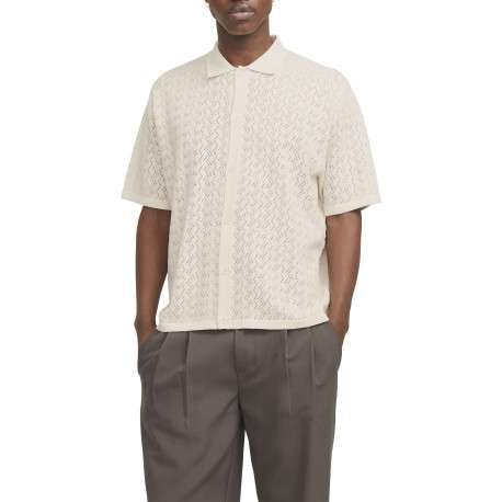 Polo beige à coupe droite pourvu d'un col à revers et de manches courtes - Image 2