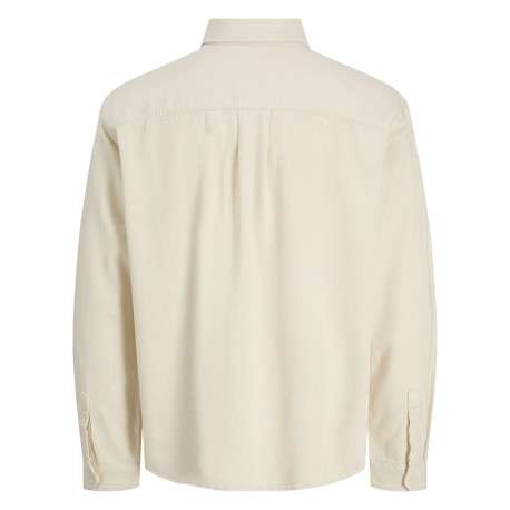 Chemise en coton biologique écrue à coupe droite pourvue d'un col à revers - Image 2