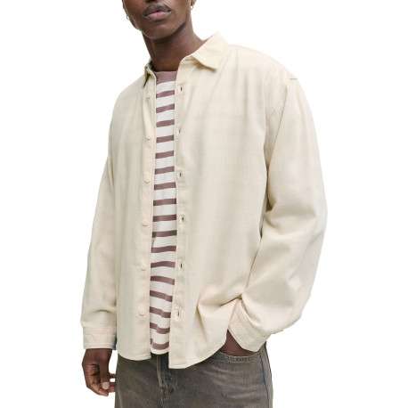 Chemise en coton biologique écrue à coupe droite pourvue d'un col à revers - Image 3