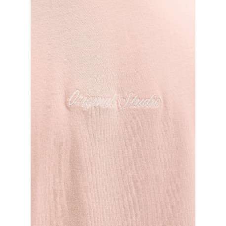 T-shirt en coton rose pourvu d'un col rond et de manches courtes - Image 2