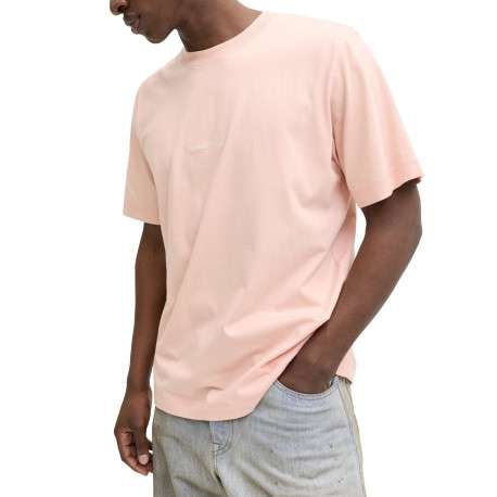 T-shirt en coton rose pourvu d'un col rond et de manches courtes - Image 3
