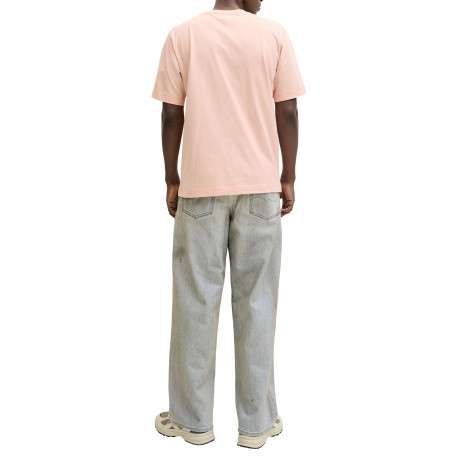 T-shirt en coton rose pourvu d'un col rond et de manches courtes - Image 4