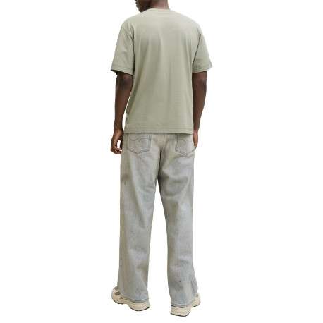 T-shirt en coton kaki pourvu d'un col rond et de manches courtes - Image 2