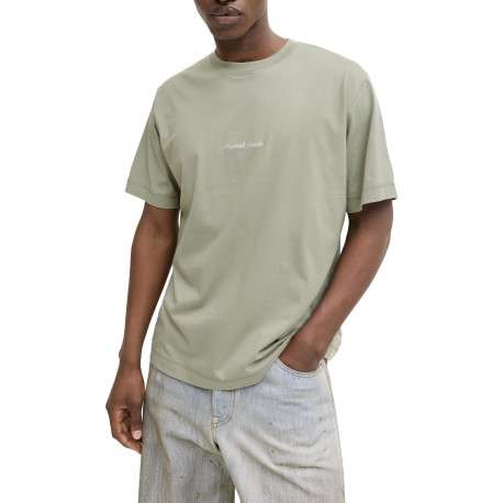 T-shirt en coton kaki pourvu d'un col rond et de manches courtes - Image 3