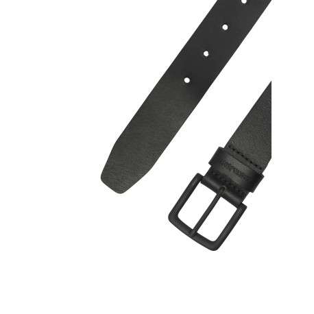 Ceinture en cuir de buffle noire pourvu du nom de la marque sur le passant - Image 2