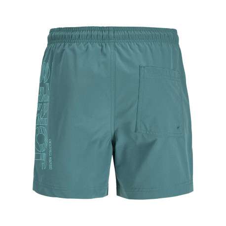 Short de bain turquoise à coupe ajustée pourvu d'un cordon de serrage - Image 2
