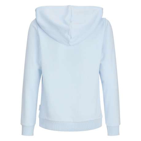 Sweat en coton bleu clair à coupe droite pourvu d'un col à capuche - Image 2