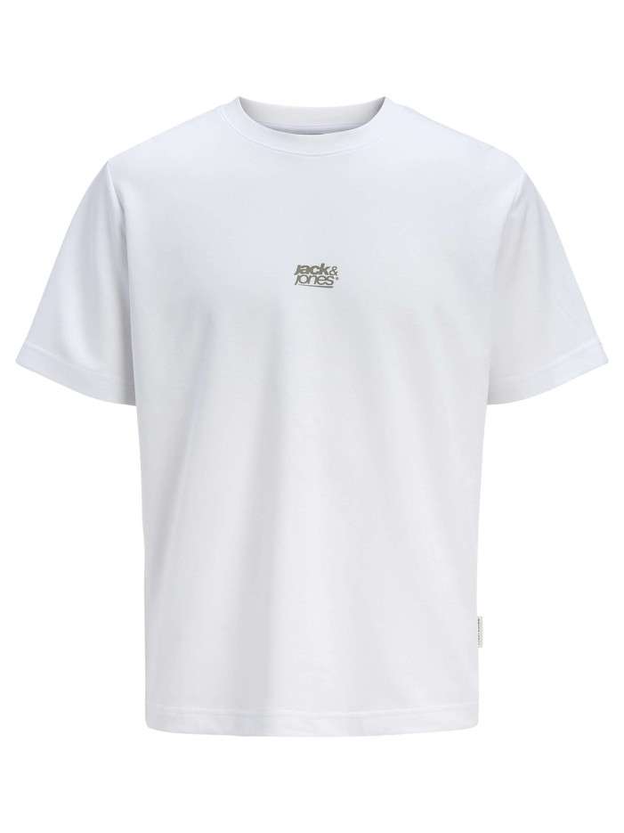 T-shirt blanc imprimé à...