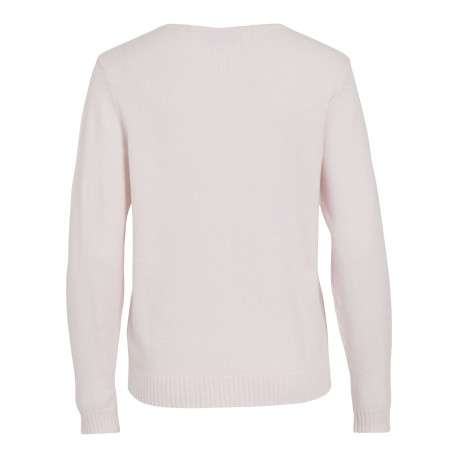 Pull rose uni avec une coupe droite et des manches longues - Image 2